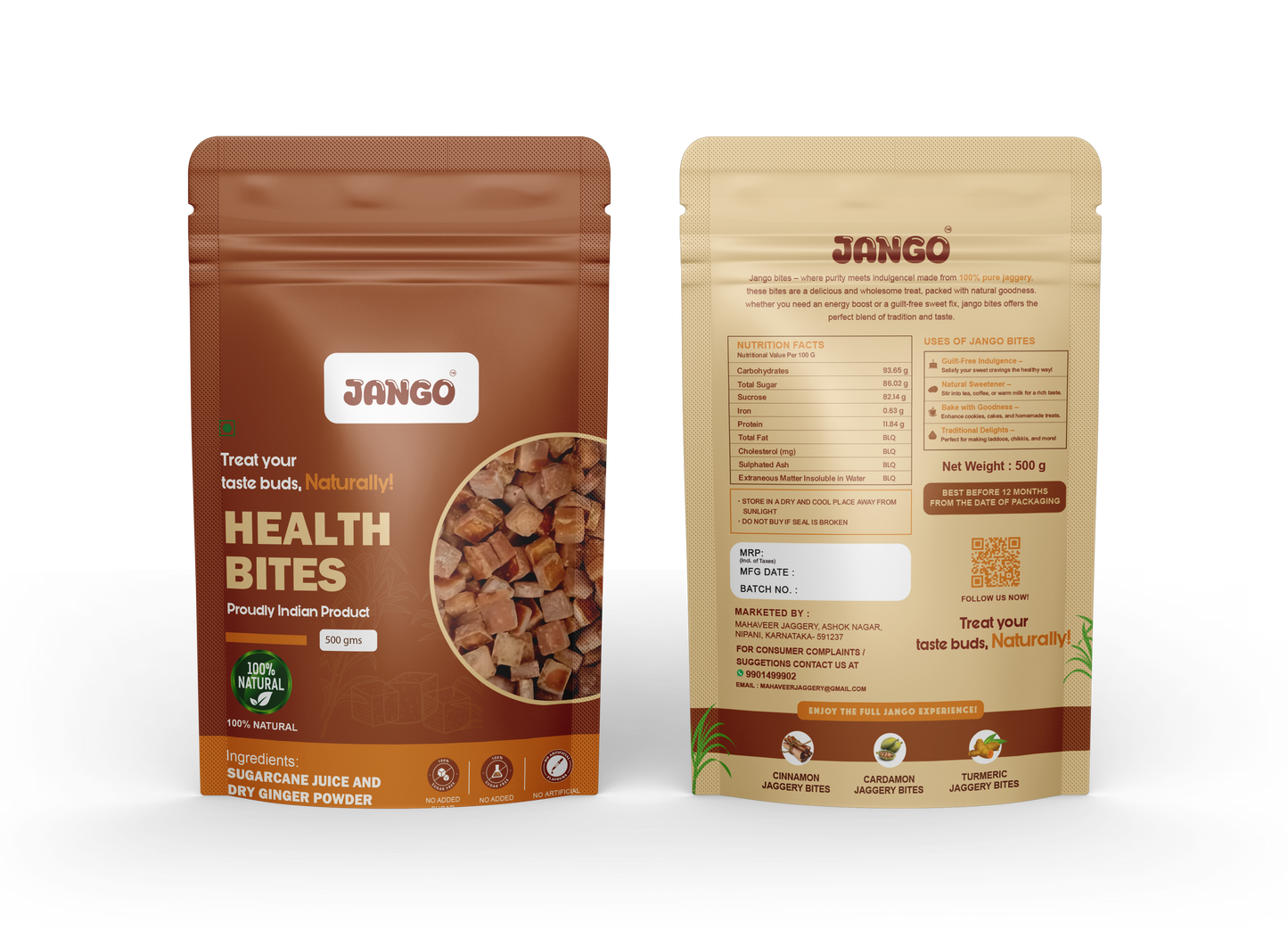 Natural Jaggery and Ginger Delights 500gm