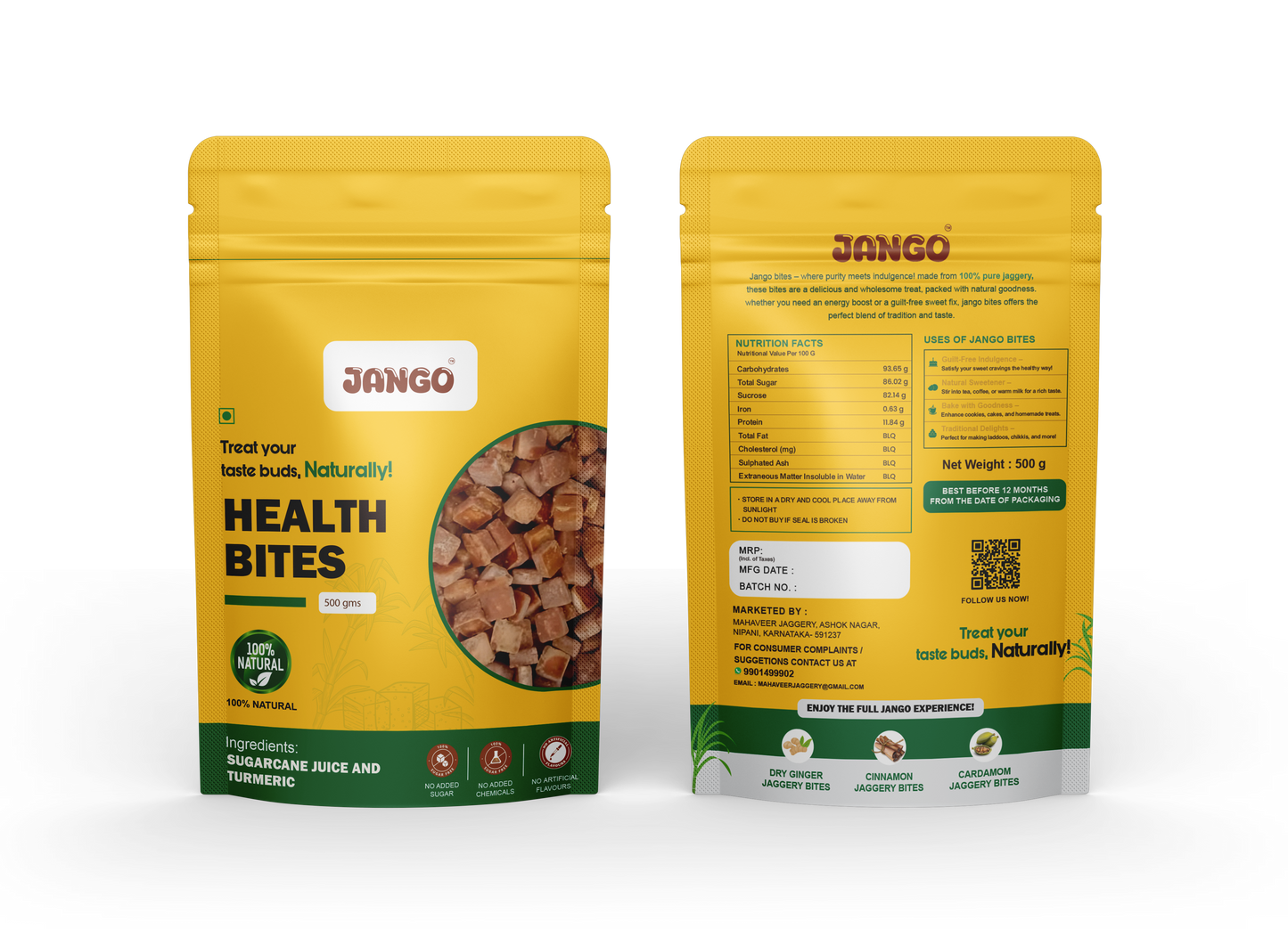 Natural Turmeric Jaggery Treats 500gm